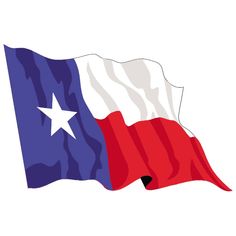 the texas state flag is waving in the wind