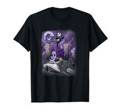 PRICES MAY VARY. Officially licensed by Disney Graphic Artwork: ODNY-0262 Lightweight, Classic fit, Double-needle sleeve and bottom hem The Nightmare Before Christmas Jack, Christmas Jack Skellington, Nightmare Before Christmas Jack, Christmas Town, Fantasy Films, The Nightmare Before Christmas, Christmas Scene, Graphic Artwork, The Nightmare