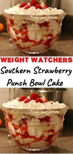 two bowls filled with strawberries and whipped cream