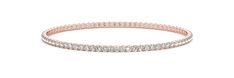 14kt Rose Gold Diamond Eternity Bangle (2 1/2 ctw) Diamond Bracelets Gold, Emerald Bracelets, Ruby Bracelets, Bangles Diamond, Bracelets Tennis, Bracelets Vintage, Diamond Bangles, Diamond Decorations, Ruby Bracelet