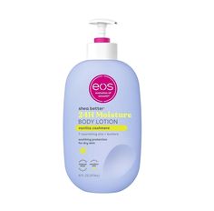 eos Shea Better Body Lotion- Vanilla Cashmere, 24-Hour Moisture Skin Care, Lightweight & Non-Greasy, Made with Natural Shea, Vegan, 16 fl oz Brand eos Item Volume 16 Fluid Ounces Item dimensions L x W x H 3.9 x 1.8 x 8 inches Age Range (Description) Adult Special Feature Lightweight, Aromatherapy SHEA BETTER BODY LOTION: Our sweet and nuzzly Vanilla Cashmere scent contains fragrance notes of whipped vanilla, soft musk and cozy caramel. eos 24-hour hydration body lotion is made with natural ingredients to leave your skin smooth from head-to-toe. 24-HOUR MOISTURE FOR YOUR BODY: Soothe and protect your skin with our lightweight and non-greasy lotion. No sticky residue or heaviness, just all-day hydration and smooth skin. SMOOTH ON: Apply this fast-absorbing and deliciously scented body lotion Cashmere Scent, Lotion Vanilla, Vanilla Cashmere, Eos Products, Scented Body Lotion, Better Body, Lotion For Dry Skin, Skin So Soft, Makeup Skin Care