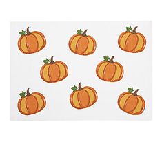 a bunch of orange pumpkins on a white background