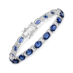 Gold Bracelet, 14k Gold Sapphire Bracelet, Genuine Blue Sapphire Ovals and Diamond Gold Bracelet for Women, September Birthstone Bracelet Wear a beauty on your wrist with this 18.42 ctw Blue sapphire tennis bracelet. Fabulously affordable and full of color, it appeals to the eye and calls to the heart with its genuine oval blue sapphire gemstones set in fine finish 14k white gold. Blue sapphire tennis bracelet for women. Blue sapphire is a stunning gemstone that has a deep and rich blue color. I Luxury Oval Sapphire Tennis Bracelet, Luxury Oval Gemstone Bracelet, Luxury Blue Oval Diamond Bracelet, Oval Gemstone Tennis Bracelet In Fine Jewelry Style, Formal Blue Oval Diamond Bracelet, Oval Sapphire Tennis Bracelet With 17 Jewels, Blue Oval Diamond Bracelet With Jewels, Luxury Sapphire Oval Bracelets, Blue Diamond Bracelet For Formal Occasions