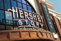 the entrance to hershey story at the museum of chocolate