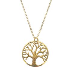 Golden Tree Of Life Pendant Necklace Tree Of Life Jewelry, Golden Tree, Tree Of Life Necklace, Tree Of Life Pendant, Beautiful Tree, Stand Tall, Gold Pendant Necklace, Gold Filled Chain, Handmade Artisan