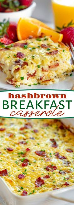 this breakfast casserole is loaded with bacon, cheese and eggs for the ultimate comfort