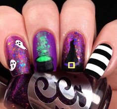 Get ready for spooky season with these Halloween nail designs that will level up your costume game! From classic jack-o'-lanterns to creepy cobwebs, this tutorial will show you how to create the perfect manicure for the scariest night of the year. Whether you're a beginner or a nail art pro, these designs are sure to impress at any Halloween party. Nail Halloween, Fun Halloween Nails, Bat Nails, Bright Red Nails, Witch Nails, Cute Halloween Nails, Save Nature, Pumpkin Nails