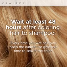 Vidal Sassoon Hair Color, Clairol Hair Color, Clairol Hair, Hair Glam, Hair Dye Shampoo, Haircare Tips, Bottle Blonde, Colored Hair Tips, Remove Hair