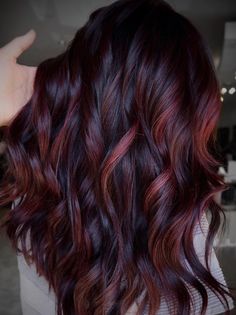 Wine Balayage, Red Bayalage, Blackberry Hair, Boliage Hair, Mauve Hair, Baylage Hair