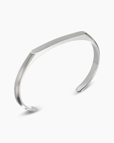 Streamline® Cuff Bracelet in Sterling Silver, 5.5mm Metal Bracelets For Men, Modern Polished Cuff Bangle, Modern Cuff Bangle With Polished Finish, Timeless Open Cuff Bangle With Polished Finish, Modern Polished Open Cuff Bracelet, Modern White Gold Bangle With Polished Finish, Modern Polished Finish Open Cuff Bracelet, Modern Polished Sterling Silver Bangle Bracelet, Modern Polished Sterling Silver Bangle