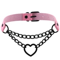 Harness Necklace, Harajuku Necklace, Harajuku Accessories, Leather Choker Collars, Mode Kawaii, Heart Choker Necklace, Choker Collar Necklace, Witch Jewelry, Heart Choker