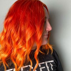 Hair | Curly Orange Cosplay Hair Wig | Poshmark Fire Orange Hair, Cosplay Hairstyles, Alt Hair, Orange Wig, Long Blonde Wig, Fire Orange, Kanekalon Hairstyles, Party Wig, Cosplay Hair