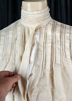 Victorian, Edwardian, Pin Tucked Blouse. White, Antique, High Collar, With Tail - Etsy Victorian Skirt, Blouse White, Pin Tucks, Vintage Frames, Victorian Era, High Collar, Blouses For Women, Blouses, Collar