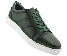 Comfort, meet the office. Office, meet our Grass Green leather sneakers. Fashioned from genuine leather and hand-burnished to handsome glow these lively green sneakers with a stitched-stripe design have been carefully engineered to provide your feet with maximum support and comfort along with stellar performance all day, every day. - Comfortable and great looking for business meetings as well as more casual gatherings- Great for traveling and walking - Round toe, lace-up, low-top style- High-den Kids Hair Bows, Kids Ties, D Ring Belt, Boys Ties, Office Office, Green Sneakers, Solid Green, Gorgeous Leather, Grass Green