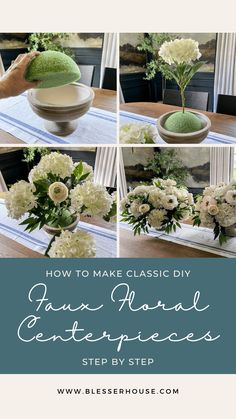 how to make classic diy faux floral centerpieces with step by step instructions