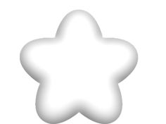 a white star shaped object on a white background