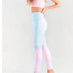 Jala Rainbow Cotton Candy Colored Yoga Leggings *Nwt* Size - Medium Approximate Measurements: Waist 14” But Stretchy Inseam 25” Rainbow Cotton Candy, Patent Leather Leggings, Hue Leggings, Criss Cross Leggings, Corduroy Leggings, Workout Pants Women, Cotton Candy Colors, Yoga Tights, Ombre Leggings