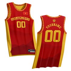 Montenegro Custom Basketball Jersey Sleeveless Jersey With Team Name, Breathable Basketball Jersey With Team Spirit, Breathable Basketball Jersey For Team Spirit, Breathable Basketball Jersey, Moisture-wicking Basketball Jersey, Breathable Sleeveless Jersey, Breathable Basketball Jersey For Sports Season, Sleeveless Sportswear Basketball Jersey, Breathable Tops For Basketball Team Spirit