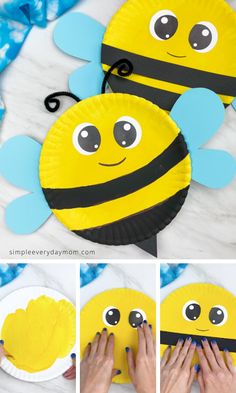 paper plate bee craft for kids to make