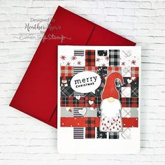 a christmas card with an image of a santa clause on it and the words merry written in