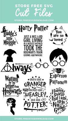 harry potter quote stencils from the free svg cut files