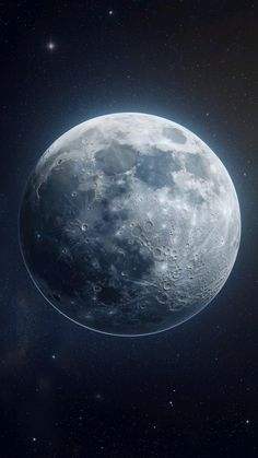 an artist's rendering of the moon in space