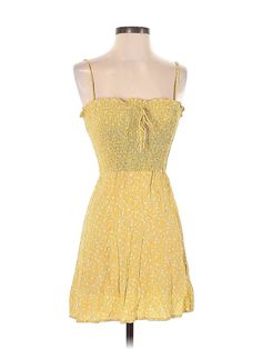 Skylar + Madison Casual Dress Size: Small Yellow Dresses - used. 100% RAYON, Square, Short, Sleeveless | Skylar + Madison Casual Dress: Yellow Dresses - Used - Size Small Yellow Casual Dress, Yellow Dresses, Dress Yellow, Yellow Dress, Casual Dresses For Women, Casual Dress, Casual Dresses, Women Handbags, Womens Dresses