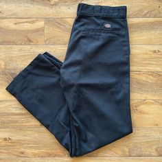 Never Worn New Black Dickies 874 Size 32/34. No Tags Received As Gift. Classic Black Cotton Work Pants, Black Work Pants With Pockets And Straight Hem, Black Flat Front Work Pants, Classic Black Work Pants With Belt Loops, Casual Fitted Black Work Pants, Black Work Pants With Belt Loops, Casual Black Flat Front Bottoms, Black Mid-rise Cotton Work Pants, Dickies 874