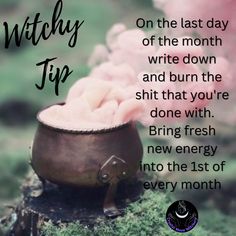 Last day of the month ritual! Last Day Of The Month, Witchy Women, Witch Rituals, Witch Tips, Which Witch, Witch Please