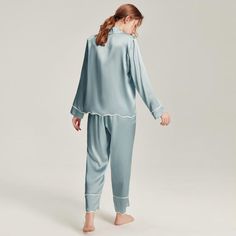 Free Shipping on orders $55+First Order 10 % OFF, CODE: DAISYSILKFREE Scrunchy or Eye Mask Gift on Orders $100+(No Code Needed) Daisysilk’s pajamas/loungewear/robe will make lazy sunday mornings a little bit more luxurious. Cut from pure mulberry silk, this two-piece has a camp collar and one patch pocket traced with traditional piping, and two side pockets for your essentials. The relaxed fit and elasticated waistband ensure the trousers won't feel restrictive when you're sleeping. Material: 10 Silk Pajamas Set, Silk Bonnet, Silk Pajama, Silk Style, Silk Sleepwear, Silk Pajama Set, Silk Accessories, Lazy Sunday, Luxury Silk