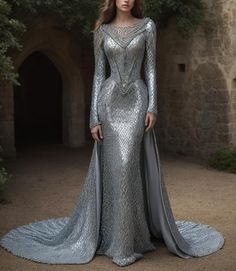 Game Of Clothes Gowns, Elven Dress Gowns, Midevil Dress, Westeros Fashion, Game Of Clothes, Medieval Dresses, Elven Dress, Medieval Gown, Medieval Wedding