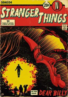 an old comic book cover with the title, strange things