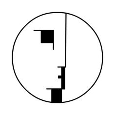 a black and white circle with the letter f in it