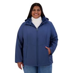 Keep warm in the winter months with this women's ZeroXposur Lillian soft shell jacket. Click on this WOMEN'S GUIDE to find the perfect fit and more! Keep warm in the winter months with this women's ZeroXposur Lillian soft shell jacket. Click on this WOMEN'S GUIDE to find the perfect fit and more! FEATURES Super stretch shell construction Water-resistant technology 2 front pockets Adjustable drawcord removable hood Zipper closure Long sleeves Fully linedFIT & SIZING Regular fit 31-in. length from shoulder to hem Designed to hit above the knees MidweightFABRIC & CARE Body: polyester, spandex Lining: polyester Machine wash and tumble dry low Trim: machine wash and tumble dry low Imported Size: 3X. Color: Blueprint. Gender: female. Age Group: adult. Plus Size Swim, Soft Shell, Soft Shell Jacket, Shell Jacket, Winter Months, In The Winter, Outerwear Coats, Above The Knee, Keep Warm