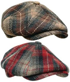 Woolrich Plaid Wool Tweed Gatsby Newsboy Cap Ivy Hat Manly Clothes, 40s Mode, Men's Costumes, Pola Topi