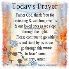 an image of a prayer for today's prayer