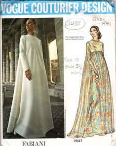 Tent Dresses Pattern, Evening Dress Patterns, Vintage Vogue Patterns, Vintage Vogue Sewing Patterns, Vogue Vintage, Gown Pattern, Vogue Dress, Vogue Sewing, Vogue Sewing Patterns