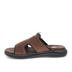 Slide into comfort and style with these Dockers casual sandals and you’ll be ready for anything. Add them to jeans or shorts and let the synthetic leather uppers elevate your look, while the lightweight, flexible TPR outsole creates long-lasting traction and support. Plus, these sandals will keep you feeling cool and relaxed all day long thanks to their extra-soft EVA footbed, which features a moisture-wicking sock cover and perforated ventilation. Designed to complement any casual look and buil Casual Sport Sandals With Leather Footbed For Vacation, Comfortable Brown Slides With Arch Support, Brown Synthetic Slide Sport Sandals, Brown Slip-on Sport Sandals With Arch Support, Casual Sport Sandals With Leather Footbed For Beach, Casual Brown Synthetic Sport Sandals, Casual Beach Sport Sandals With Leather Footbed, Comfortable Brown Slide Sport Sandals, Comfortable Brown Sport Slide Sandals