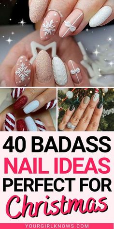 Christmas Dipped Nails Ideas, Nails Acrylic Christmas, Christmas Simple, December Nails, Red Christmas Nails, Holiday Nail Designs, Cute Christmas Nails, Christmas Gel Nails, Sweater Nails