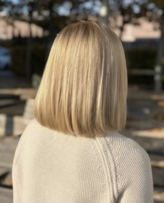 Blonde Medium Bob, Long Hair Color Ideas, One Length Haircuts, Hair Styels, Blonde Bob Hairstyles, Lashes Mascara, Windows To The Soul