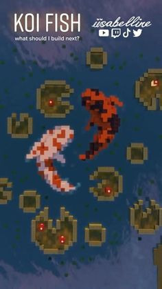 an advertisement for koi fish, which is featured in the video game'what should i build next? '