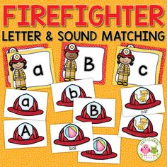 firefighter letter and sound matching game