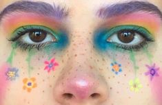 Kidcore Makeup, Indie Makeup, Alt Makeup, Cool Makeup Looks, Creative Eye Makeup, Creative Makeup Looks