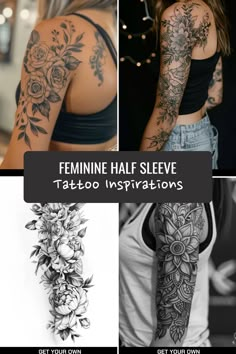 the different tattoos are shown in this collage