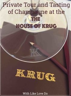 the dvd cover for private tour and tasting of champagne at the house of krug