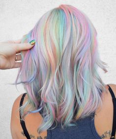 Holographic Hair, Rainbow Hair Color, Hair Color Pastel, Pinterest Images, Unicorn Hair, Pastel Hair, Colored Hair, Rainbow Hair, Cool Hair Color