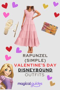 rapunzel simple valentine's day disneyland bound outfits