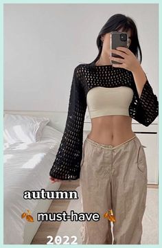 Crochet Top Ideas, Mesh Top Outfit, Crochet Long Sleeve Tops, Aesthetic Knitting, Knitting Aesthetic, Crochet Ladies Tops, Diy Clothes Design, Crochet Clothes For Women