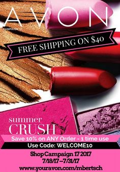 an advertisement for the summer crush event with lipsticks and makeup products on it's side