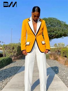 Classic Orange Women Pants Suits Slim Fit One Button Ladies Wedding Guest Party Wear 2024 Fashion Women Tuxedos, Women Pants Suits, Office Attire Women, Female Pants, High Waisted Pants Outfit, Pant Suits For Women, Culottes Pants, Exercise Pants, Color Combinations For Clothes